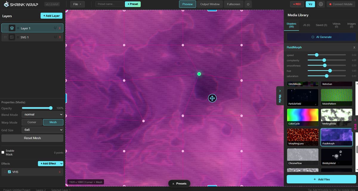 Shrink Wrap - Mesh Warping